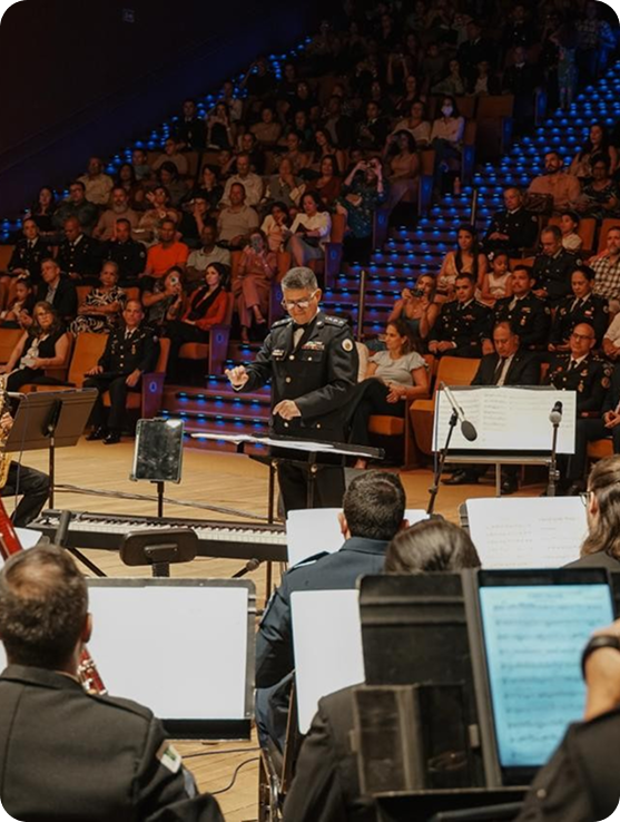 Clock tower in a park square