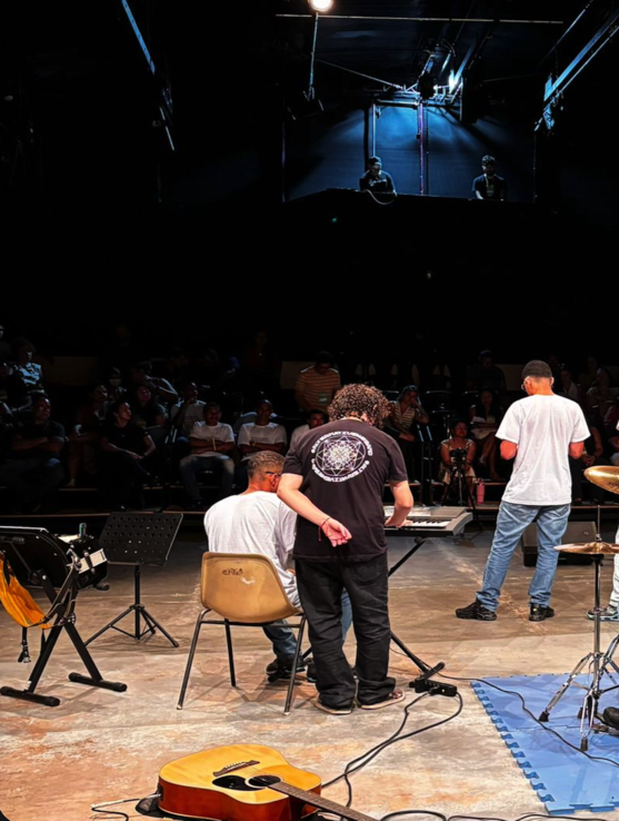 Modern apartment complex aerial view